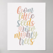 ホームスクールやる気を起こさせる引用文パステルカラーズアート ポスター (正面)