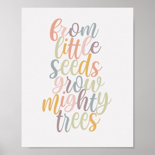 ホームスクールやる気を起こさせる引用文パステルカラーズアート ポスター (正面)