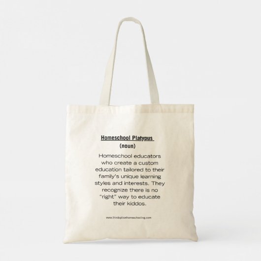 ホームスクールカモノハシトートバッグ トートバッグ (裏面)