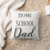 ホームスクールパパグレーアンドホワイト クッション (ブランケット)