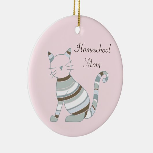 ホームスクールマママキャットテーマ セラミックオーナメント (右)
