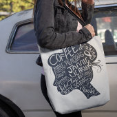 ホームスクールママ引用文シルエット輪郭トートバッグ トートバッグ