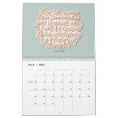 ホームスクールライフかわいらし引用文2024カレンダー カレンダー (3月 2026)