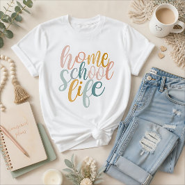 ホームスクールライフのサイン Tシャツ