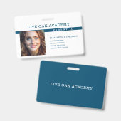 ホームスクール保護者IDバッジ | クラシックブルー バッジ (表裏)