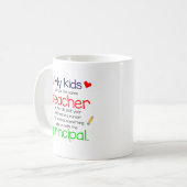 ホームスクール先生おもしろい コーヒーマグカップ (正面左)