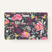 ホームスクール先生IDバッジエレガントフローラ バッジ (裏面)