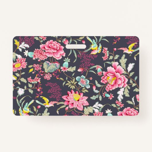 ホームスクール先生IDバッジエレガントフローラ バッジ (裏面)