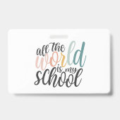 ホームスクール先生IDバッジブルーミニマリスト バッジ (裏面)