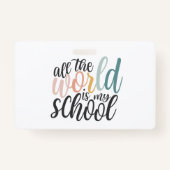 ホームスクール先生IDバッジブルーミニマリスト バッジ (裏面)