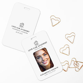 ホームスクール先生IDバッジ |ミニマリスト（白） バッジ