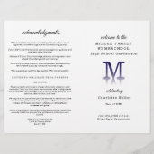 ホームスクール卒業式プログラム折りたたみパンフレット チラシ (正面)