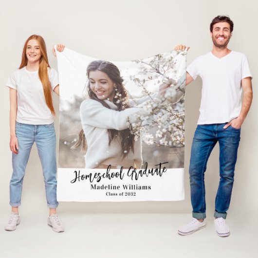 ホームスクール卒業記念写真 フリースブランケット (インサイチュ)