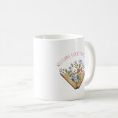 ホームスクール名ママ花ブックマグ コーヒーマグカップ (正面右)