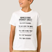 ホームスクール回答シート2 Tシャツ (正面)