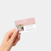 ホームスクール女子学生IDバッジ |ピンクの虹 バッジ (手持ち)