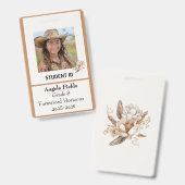 ホームスクール学生IDバッジボ素朴ホ バッジ (正面&裏面)