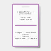 ホームスクール学生IDバッジ バッジ (裏面)