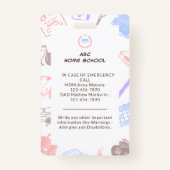 ホームスクール学生IDバッジ,子の写真,バーコード, バッジ (裏面)