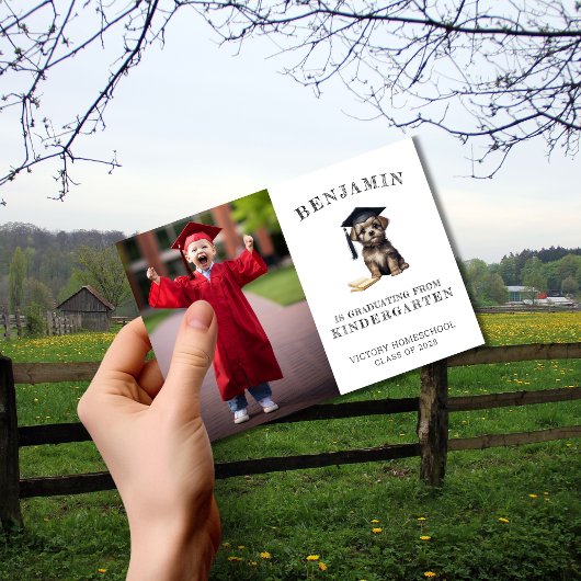 ホームスクール幼稚園パピーと卒業 案内状