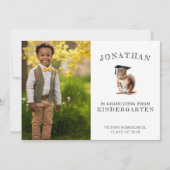 ホームスクール幼稚園リス付き卒業 案内状 (正面)