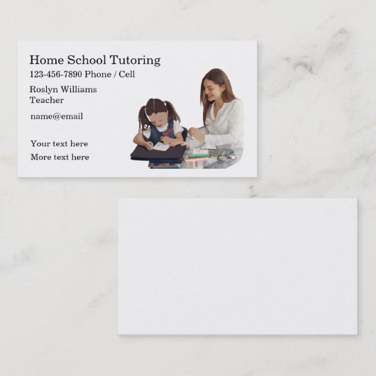 ホームスクール指導先生 名刺 (正面/裏面)