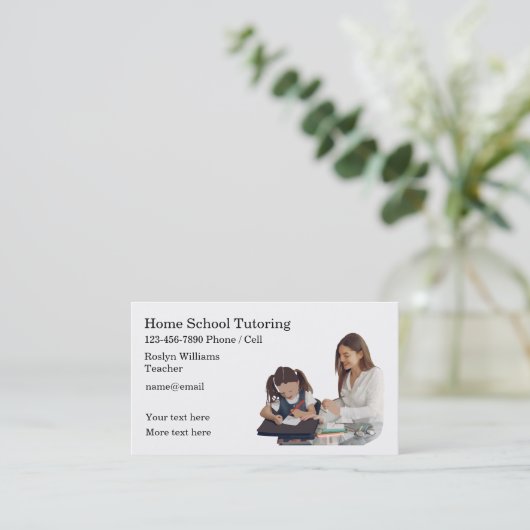 ホームスクール指導先生 名刺 (スタンド正面)