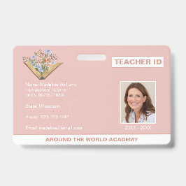 ホームスクール教師 ID 本 花 バッジ