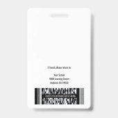 ホームスクール教師IDバッジ バッジ (裏面)