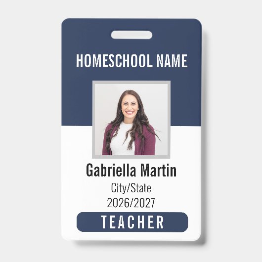 ホームスクール教師IDバッジ バッジ (正面)