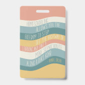 ホームスクール教育引用文ブックマーク バッジ (正面)