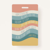 ホームスクール教育引用文ブックマーク バッジ (正面)