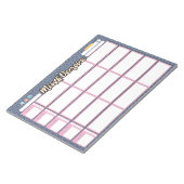 ホームスクール月次計画3列パッド ノートパッド (アングル)