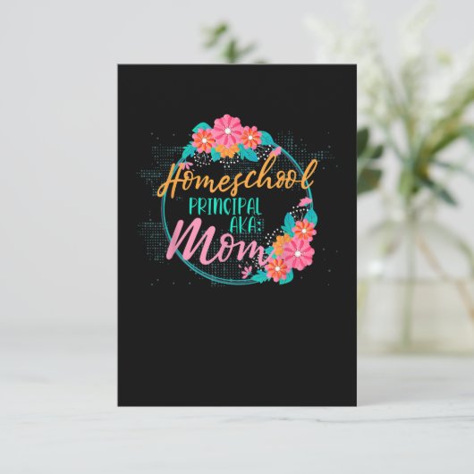 ホームスクール母ギフトおもしろいホームスクール校長 出欠カード (スタンド正面)