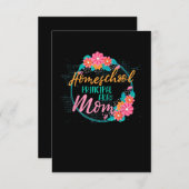 ホームスクール母ギフトおもしろいホームスクール校長 出欠カード (正面/裏面)