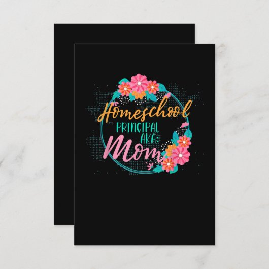 ホームスクール母ギフトおもしろいホームスクール校長 出欠カード (正面/裏面)