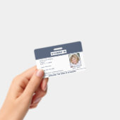 ホームスクール生IDバッジ 青 白 バッジ (手持ち)