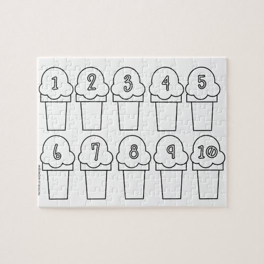 ホームスクール計数着色パズルアイスクリーム ジグソーパズル (横)