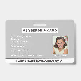 ホームスクールCO-OPメンバーシップIDバッジ バッジ