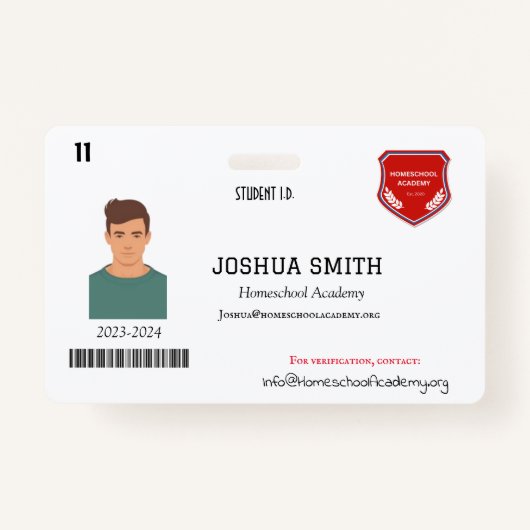 ホームスクールI.D. （モックアップ） バッジ (正面)
