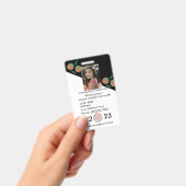 ホームスクールIDオレンジ写真バッジ バッジ (手持ち)