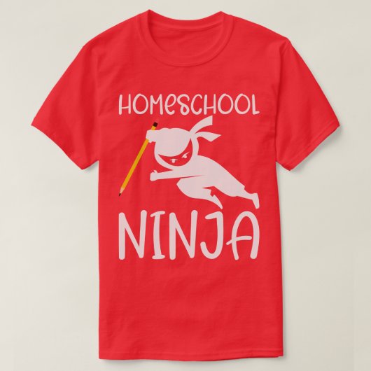 ホームスクー学ラー忍者ズホームスクーデザイン Tシャツ (デザイン正面)