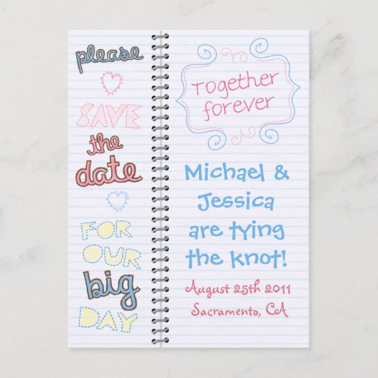 ホームスケッチ日付ノートブックはがきを保存 案内ポストカード (正面)