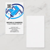 ホームスタイリッシュクリーニングサービスロゴ 名刺 (正面/裏面)