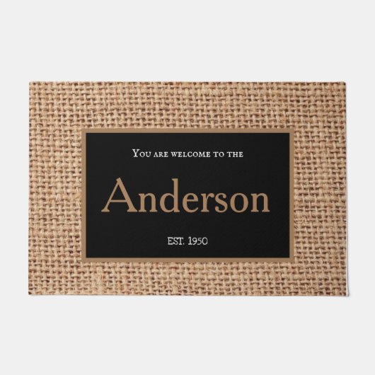 ホームスタイリッシュコジモダンーな田舎の家族のためのデザイン ドアマット (正面)