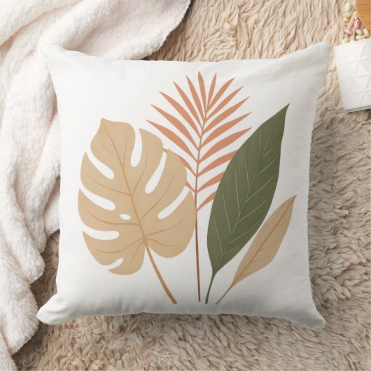 ホームスタイリッシュデコ用ボヘミア植物プリント枕 クッション (ブランケット)