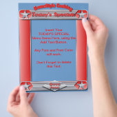 ホームスタイルの料理今日の特別な挿入 チラシ (手)