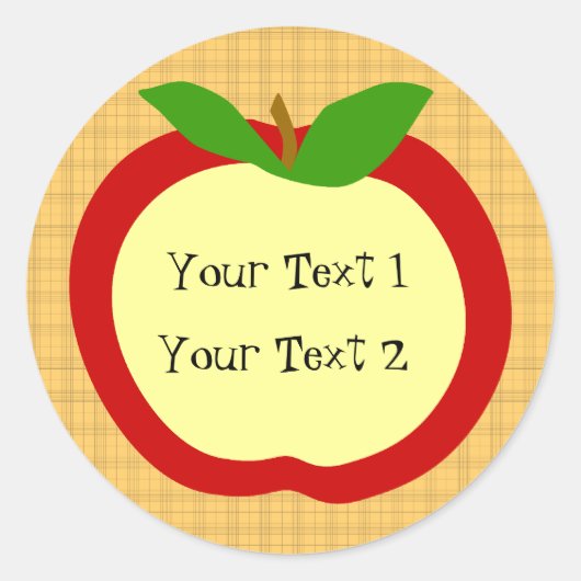 ホームスタイルアップルキッチンステッカー ラウンドシール (正面)