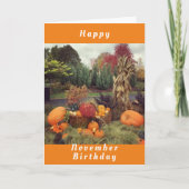 ホームスタングリーティング*ハッピー11月誕生日*カード カード (正面)