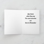 ホームスタングリーティング*ハッピー11月誕生日*カード カード (内部)